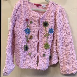 Girls Mimi & Maggie pink sweater size 6X
